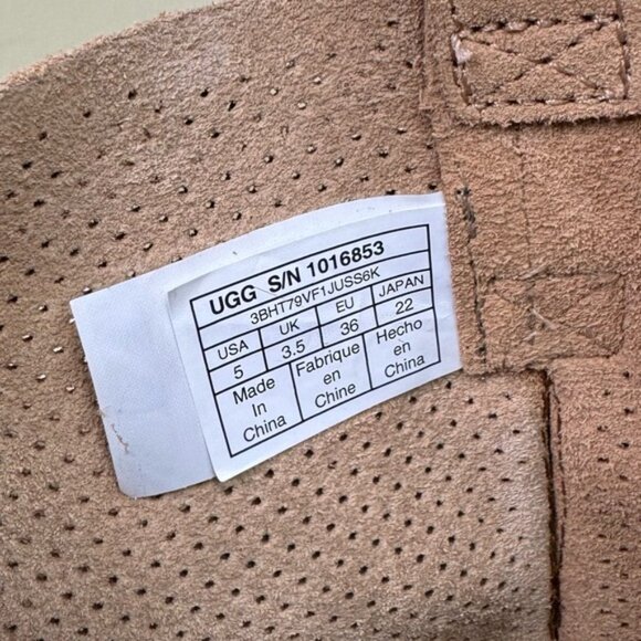 UGG NEW Classic Unlined Perforated Leather Tall Pull On Boots Suede Lightweight - Picture 10 of 14